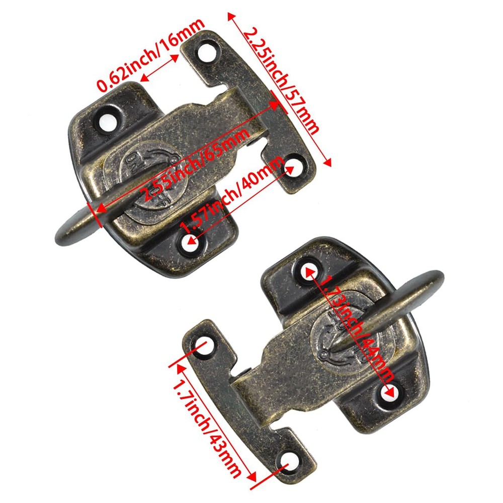 2 Pack Dining Table Locks Metal Spring Table Leaf Buckle Latches