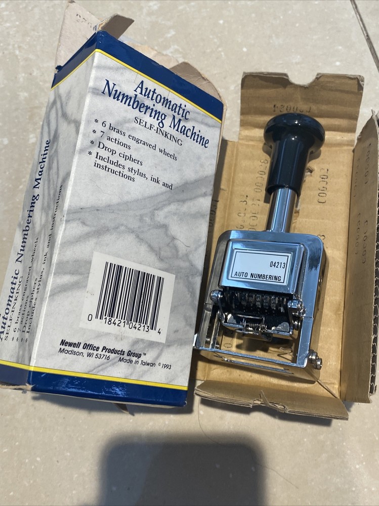 ROGERS AUTOMATIC NUMBERING STAMP MACHINE No Ink