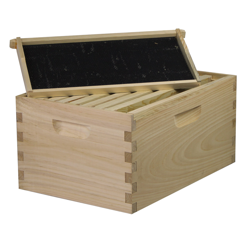 8 Frame Complete Beehive Kit – Amish-Made with 2 Deep & 1 Medium Boxes, Frames &