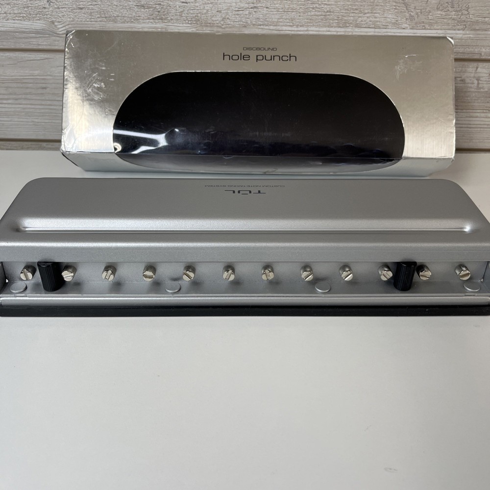 TUL Discbound Hole Punch Custom Note-Taking System Adjustable 12-Hole Open Box