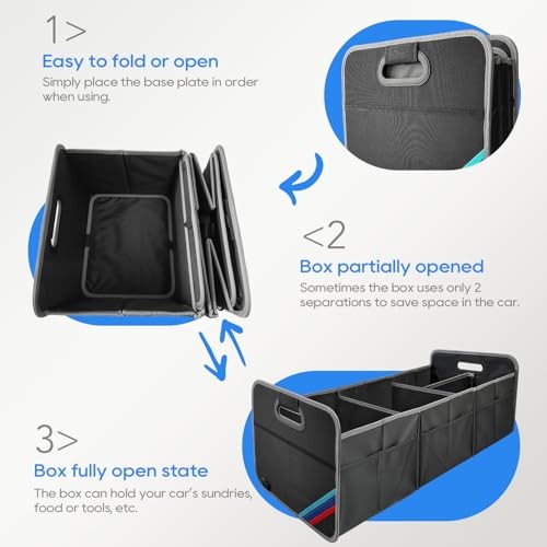 Car Trunk Organizer, Waterproof Collapsible Portable Medium Storage Box -50