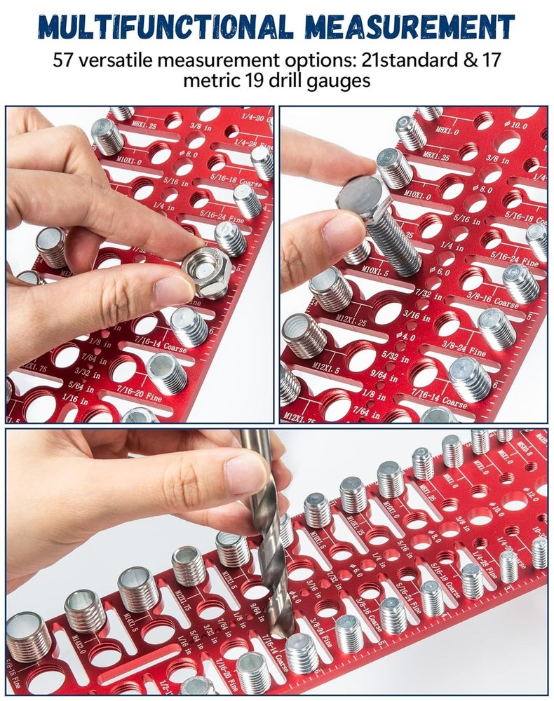 57 Nut and Bolt Thread Checker Thread Checker Standard and Metric