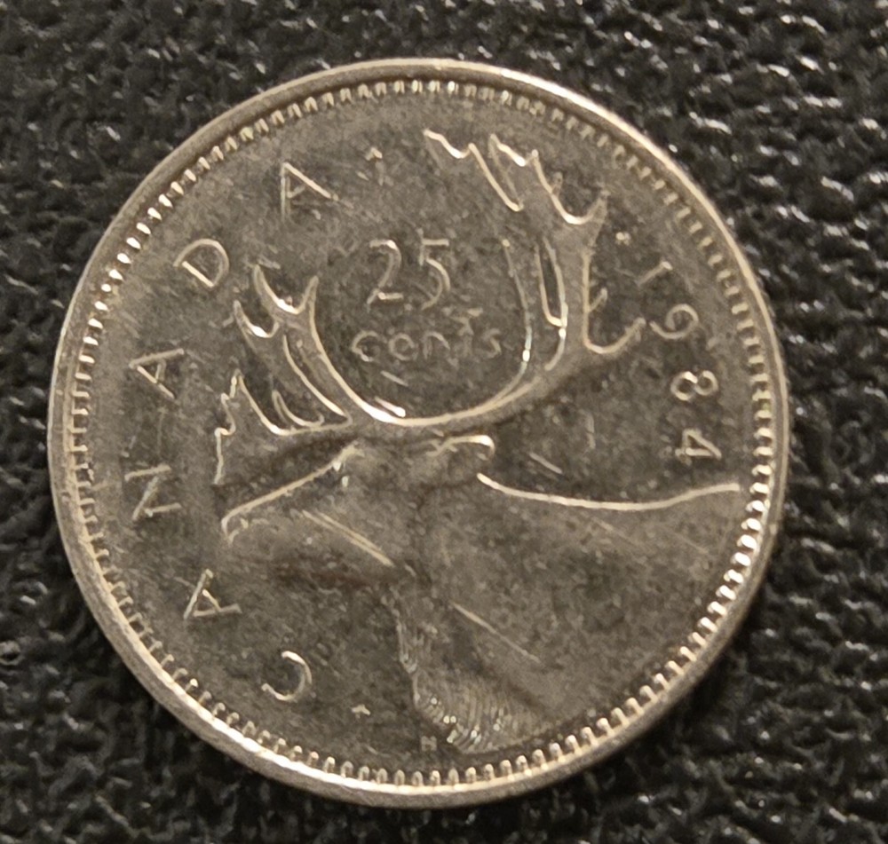 1984 Canada 25 cents quarter