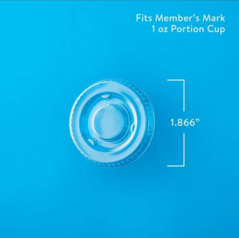 Member's Mark Clear Portion Translucent Container Lids (1 OZ., 2,500Ct.)