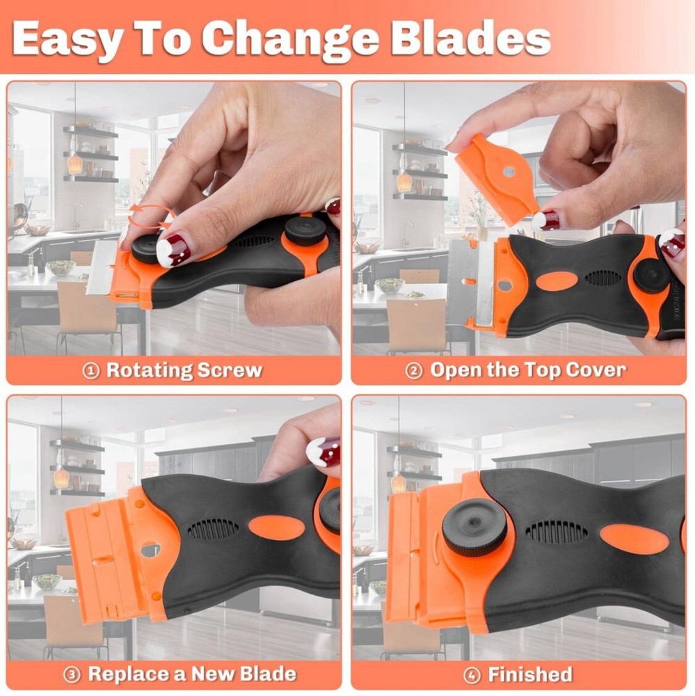 Razor Blade Scraper 2PC Tool Set For Removing Label Registration Sticker Decal