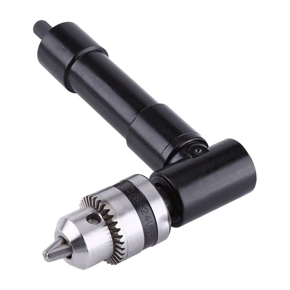 Cordless 90° Right Angle Drill Attachment Adapter Handle Chuck 3/8" Keyed Chuck