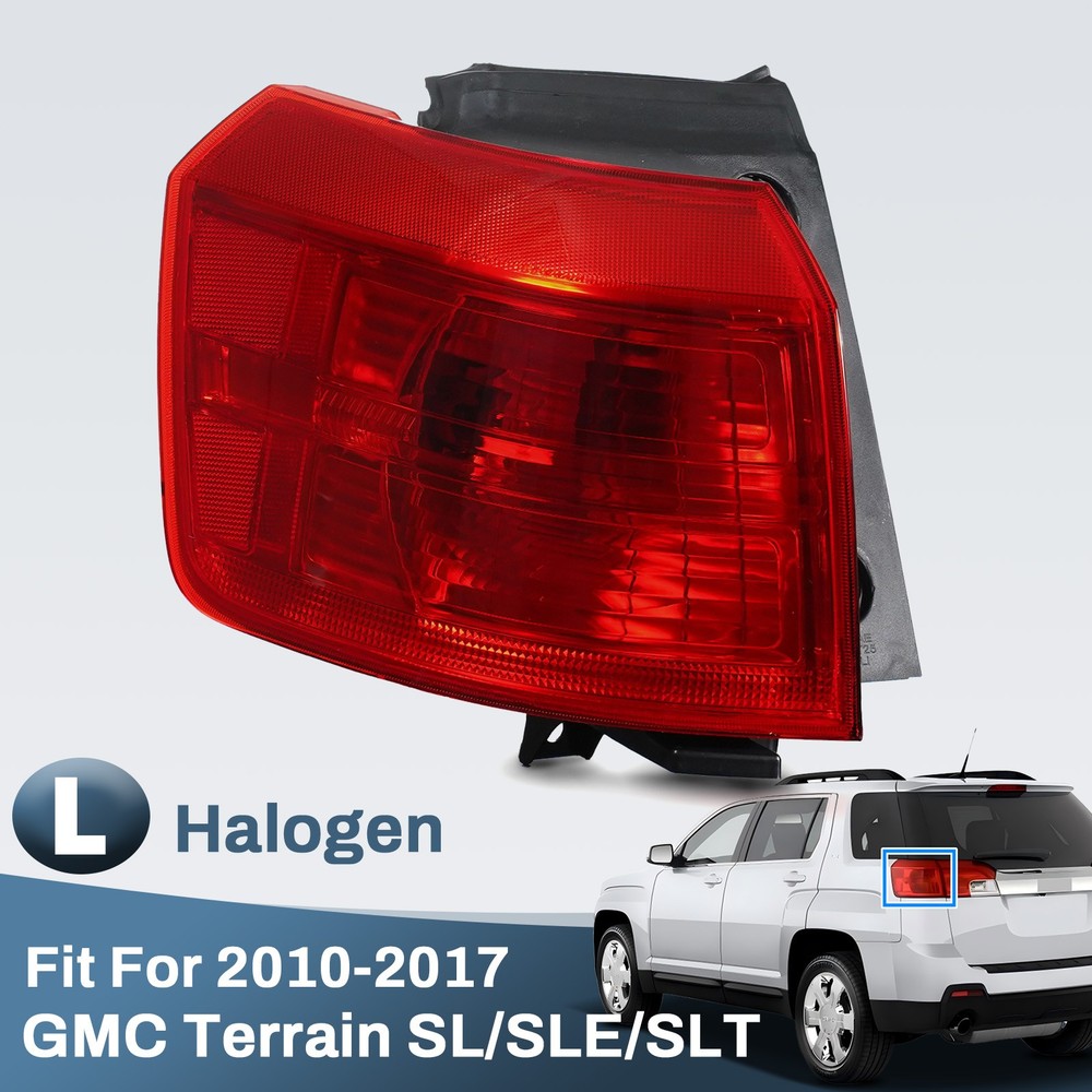 Halogen Tail Light For 2010-2017 GMC Terrain Brake Lamp Outer Left Driver W/Bulb