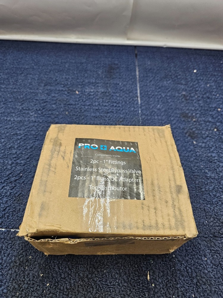 Pro+Aqua 1" Stainless Steel Bypass Valve w/ Brass Adapters Strainer