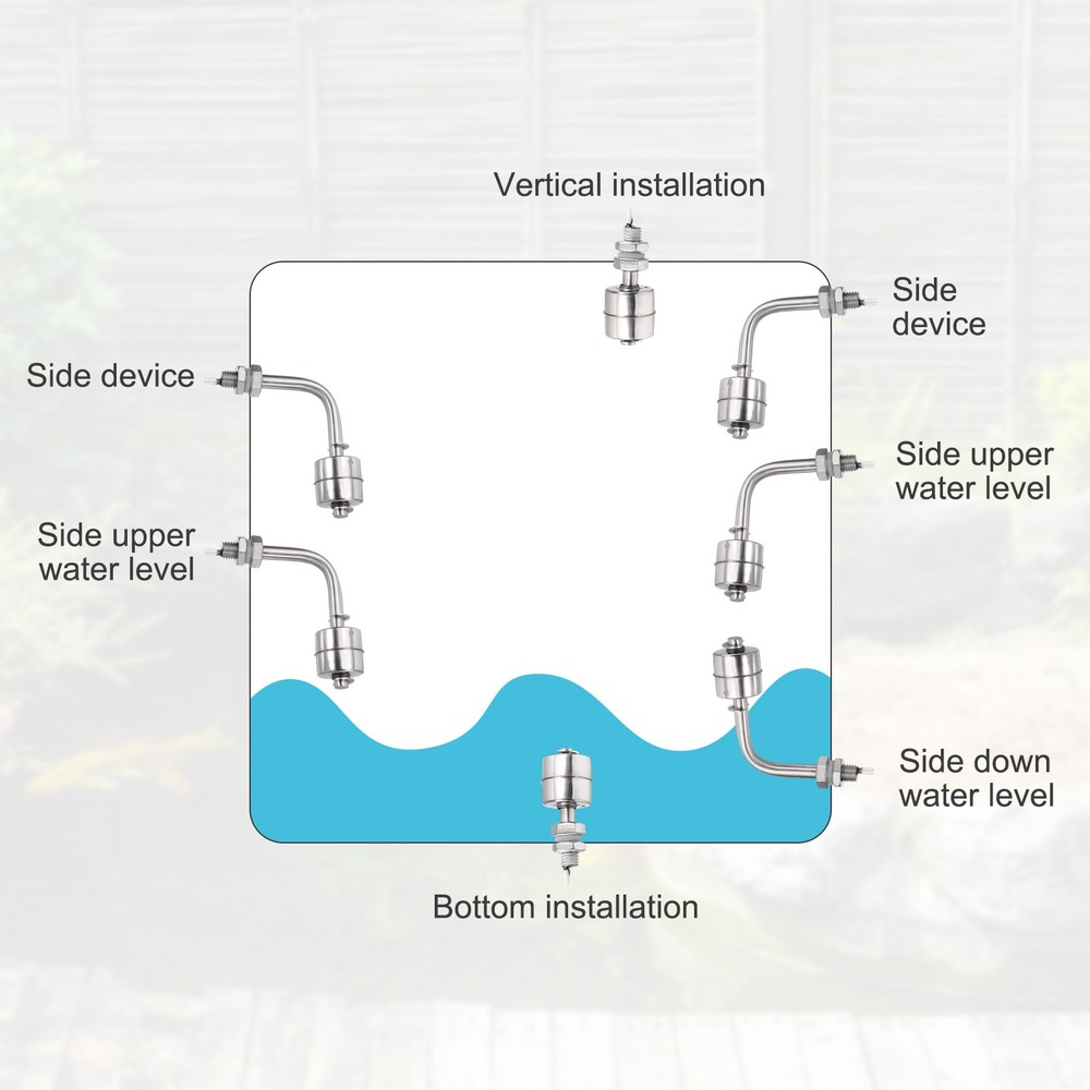 Float Switch 100mm Rod 0.5A Vertical Single Float for Pump/Alarm 2 Pcs