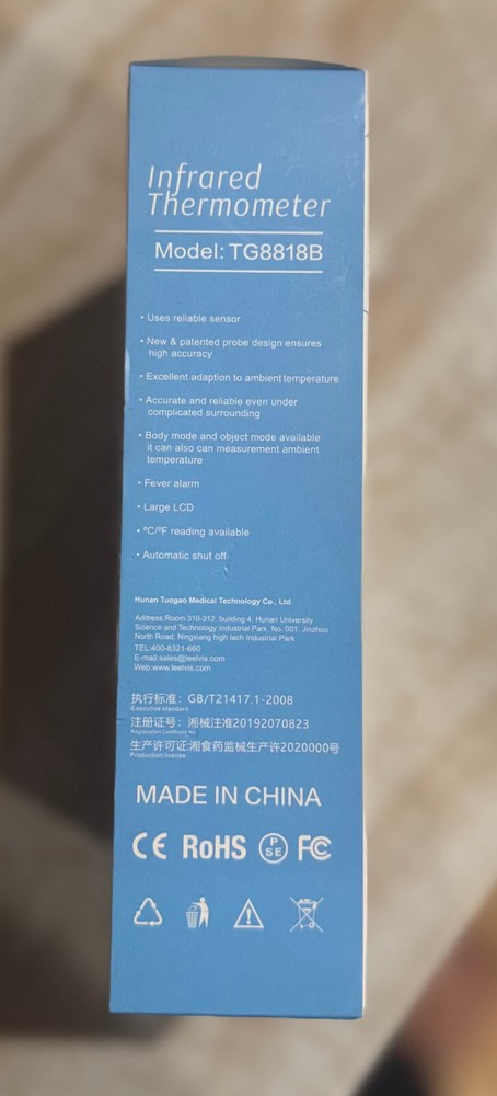 Contactless Digital Forehead Thermometer, Fast Reading, Backlit Display 2 Pack