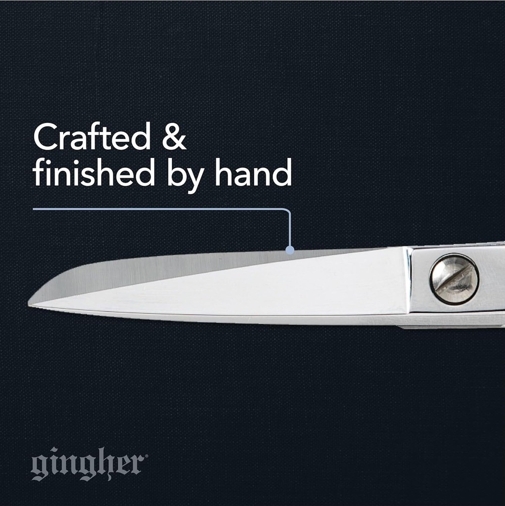 Gingher 5" Sewing Scissors - Knife-Edge Blades, Durable, Craft Scissors
