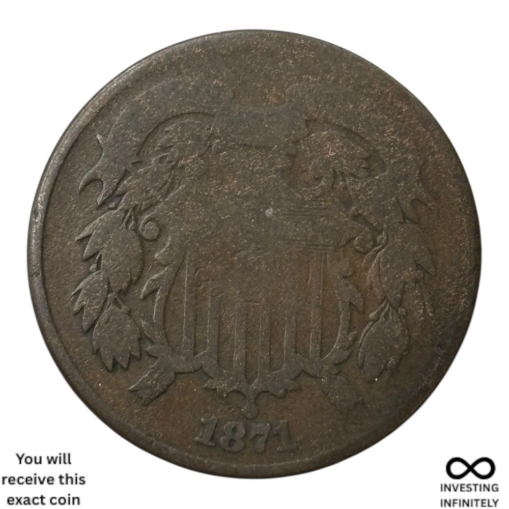 1871 2 Cent Piece X-1287