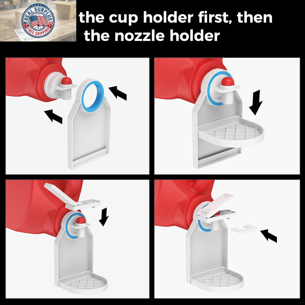 [2 Pack] Laundry Detergent Dispenser Cup Holder & Nozzle Force-Saving Switch, So