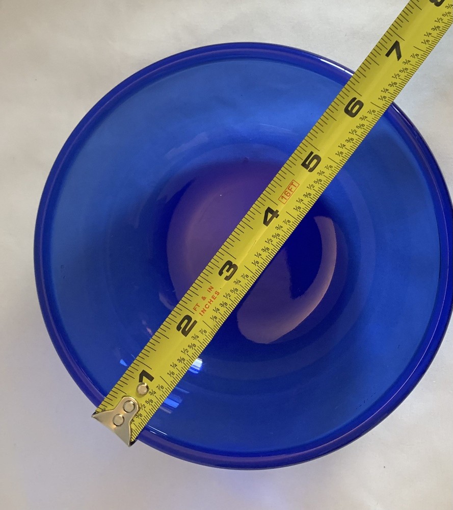 3pc Cobalt Blue Glass Dinnerware Set