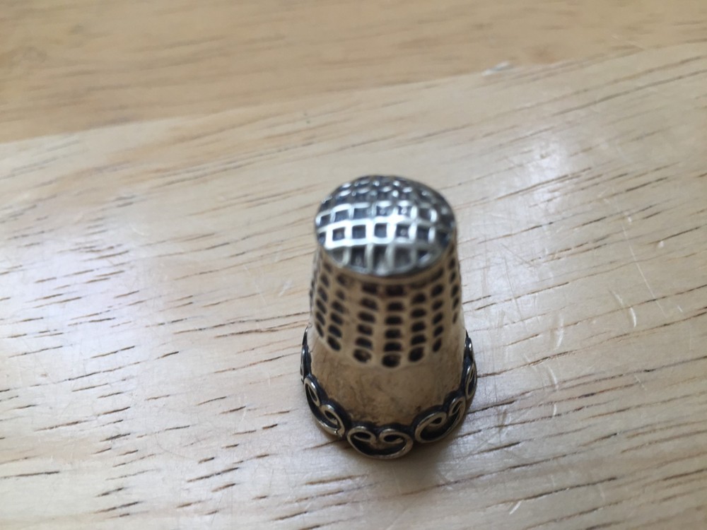 Vintage Sterling Silver Thimble Mexico
