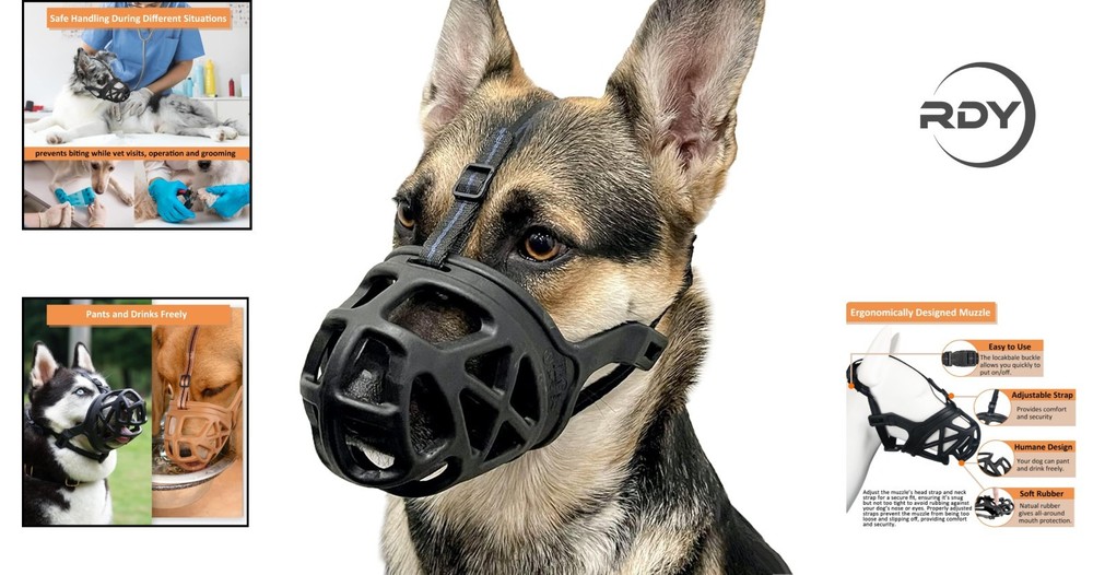 Secure Fit Dog Muzzle for Medium Aggressive Breeds - Reliable and Easy to Use