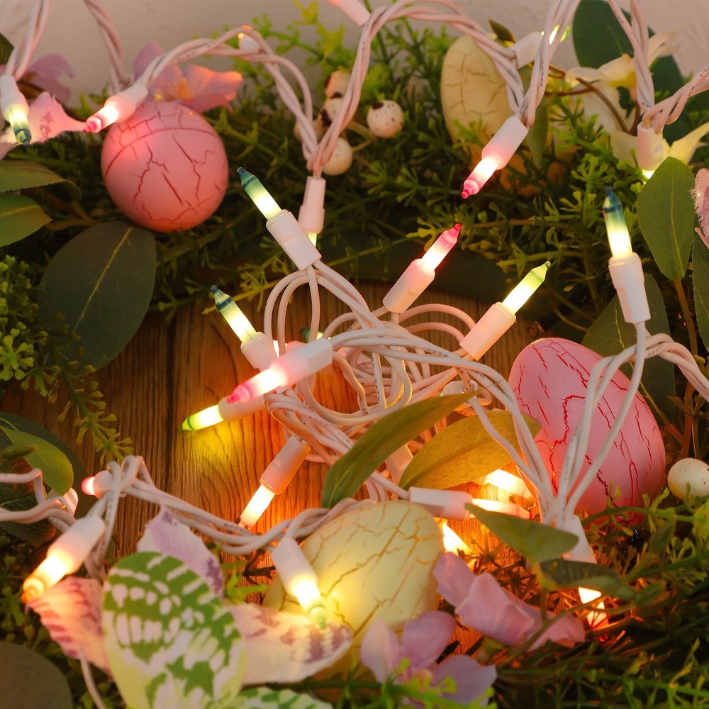 WATERGLIDE Easter String Lights, Christmas 100 Count, Multicolor, Multicolor
