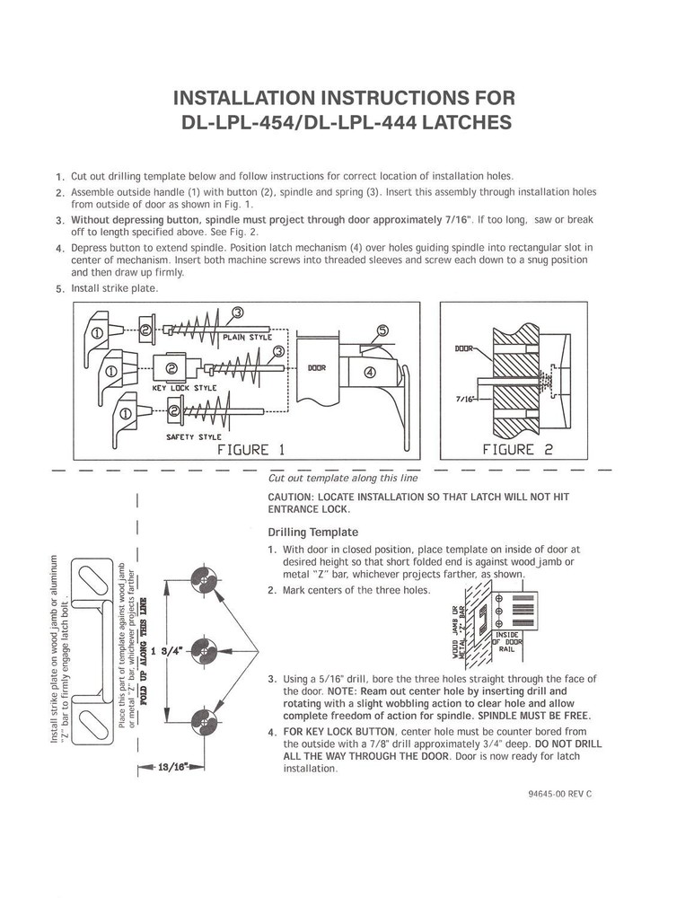 Creative Products Group Keyed Door Lock for Pop-Up Campers, Aluminum, Black