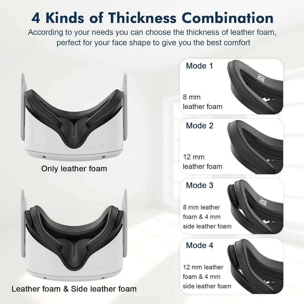 M AMVR Face Pad Compatible with Quest 2 Accessories, Face Pad Foam Replacement,