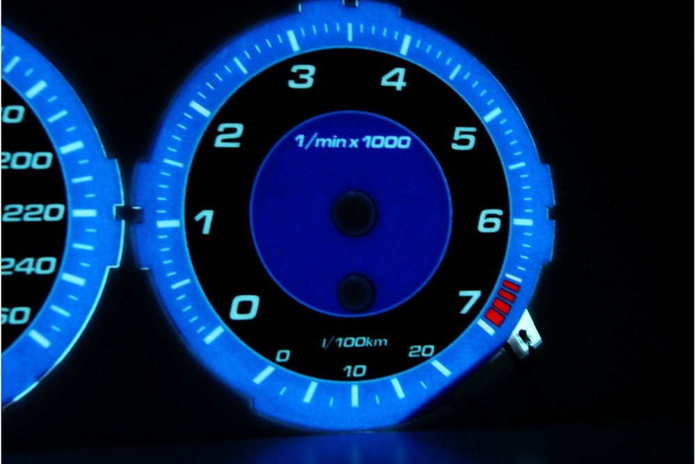 BMW E90 Design 2 Glow Gauge Plasma Dials Speedometer Shift Indicators Mph