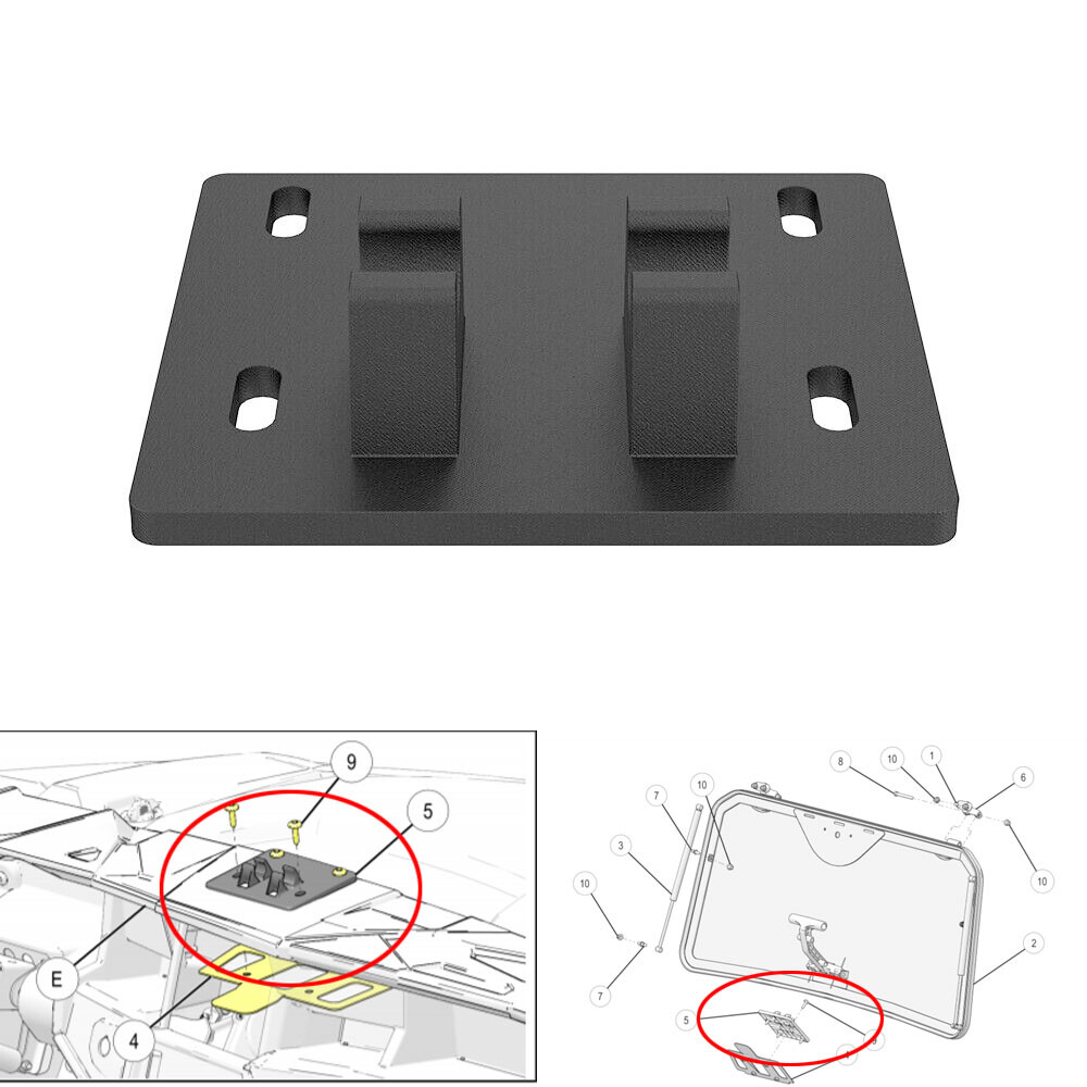 For Polaris General Windshield Base Bracket Glass Tip-Out Hardware Base Bracket