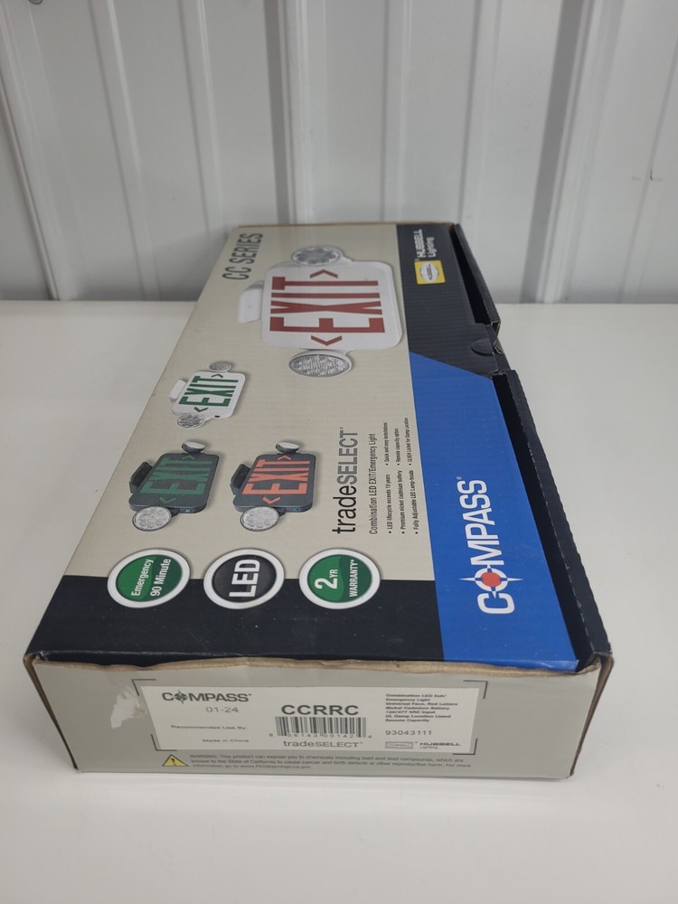 Compass CCRRC LED Combination Emergency / Exit Light New In Box d6r