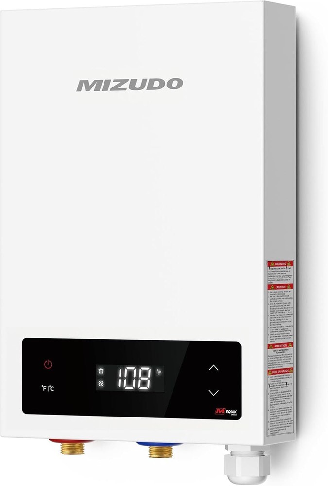 MIZUDO 8000W 240V Electric Tankless Water Heater LED Display Touch Control