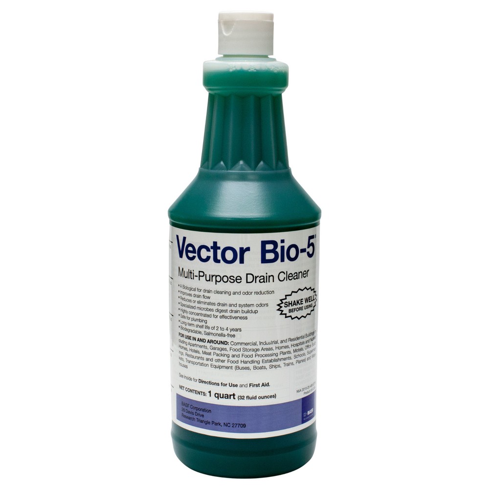 Vector Bio-5 Multi-Purpose Drain Cleaner 1 Qt Certified Biodegradable By BASF