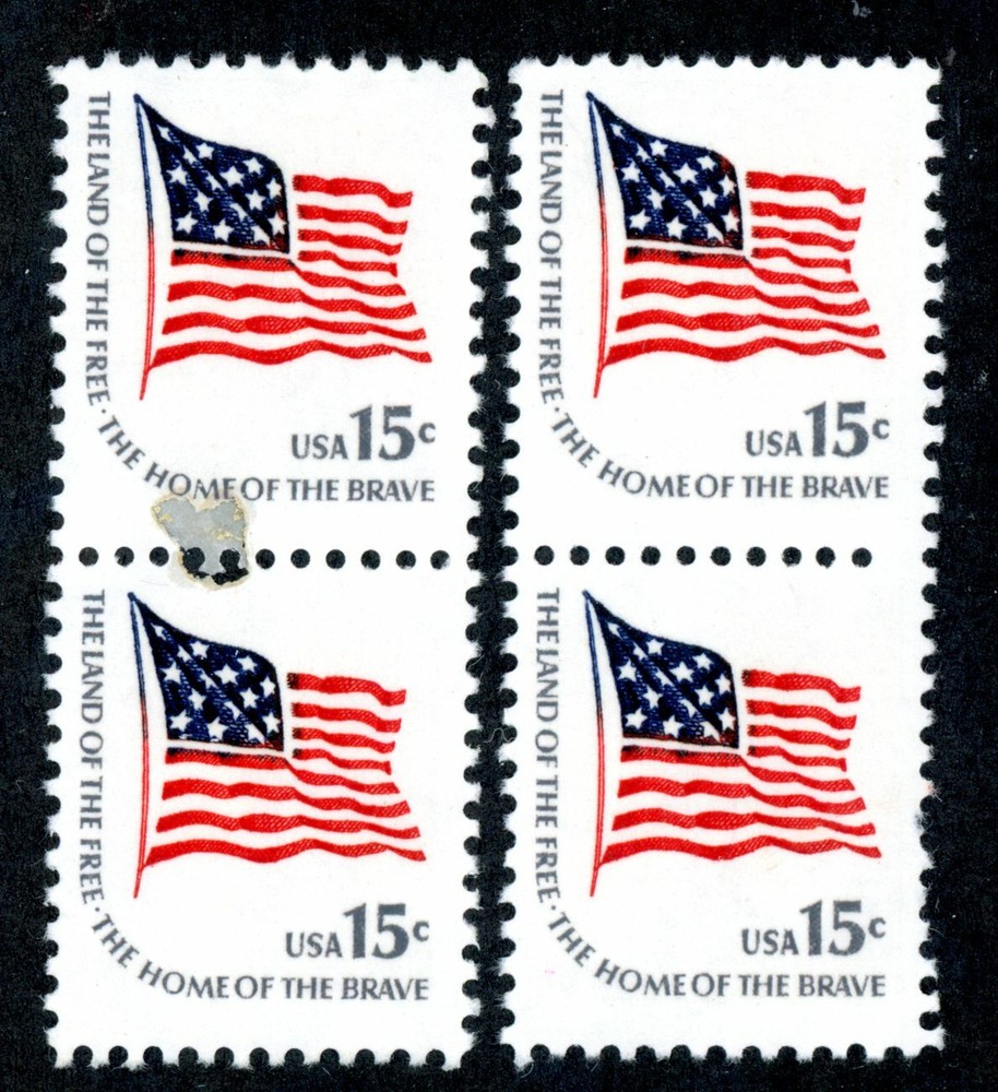 EFO 1597 TWO PAIRS WITH ISSUES. ONE WITH PERF MISSING ONE WITH PAPER INLCUSION