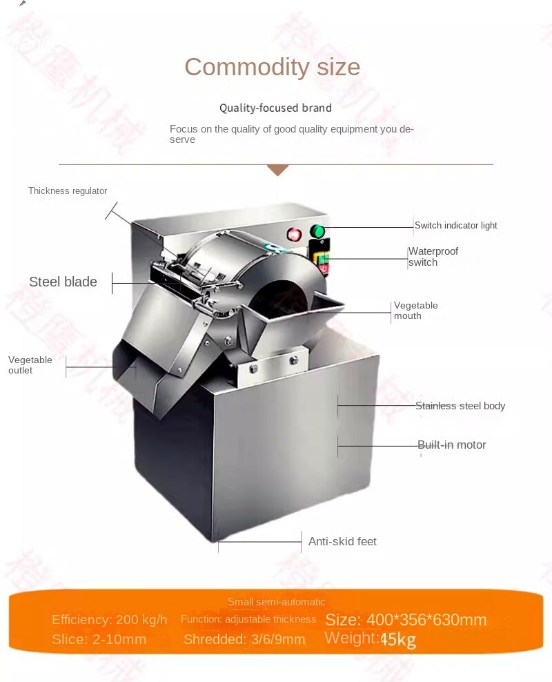 Small Multifunctional Vegetable Cutter Commercial Automatic Segment Trap Machine