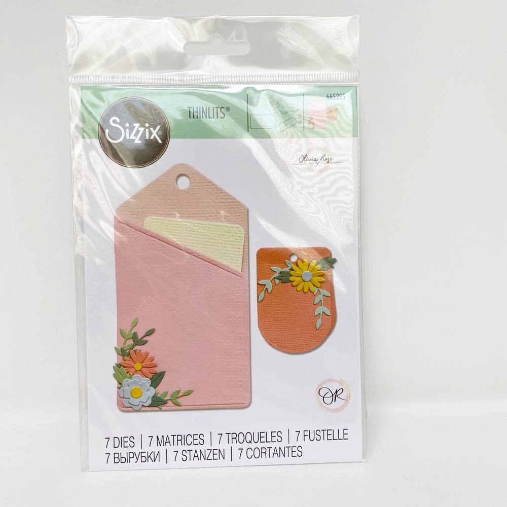 Sizzix Thinlits Interactive Tags Metal Cutting Dies by Olivia Rose 665395 New