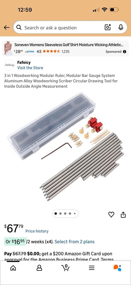 Wood Working Drawing Circle Locator Ruler
