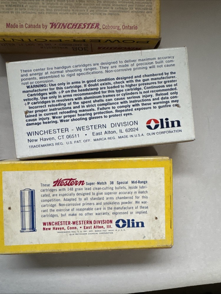 Vintage Winchester Ammo Boxes Empty -8 Boxes All Empty