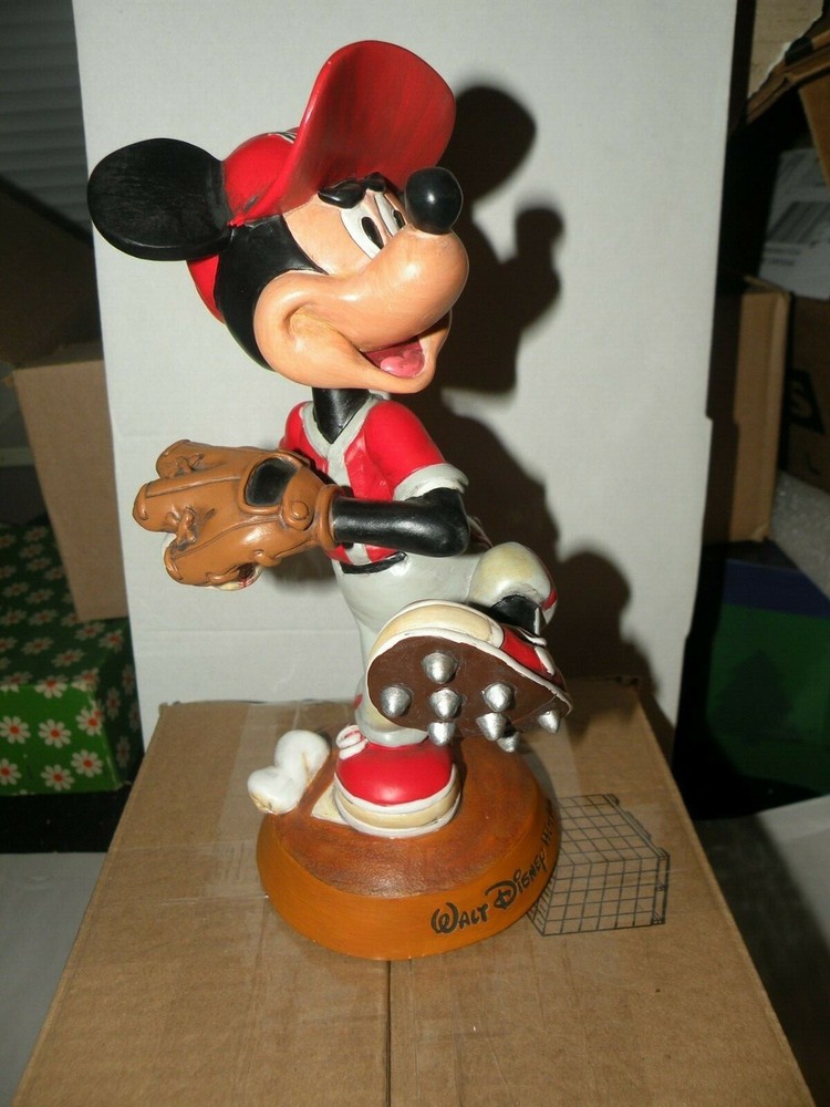 Walt Disney World Baseball Mickey Mouse Bobblehead Grey