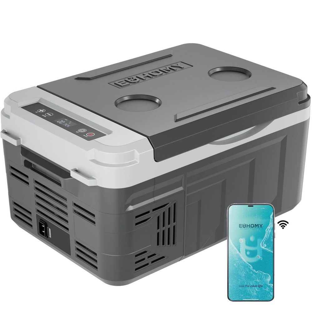 12 Volt Refrigerator, 11 Quart (10L) Compressor Electric Cooler APP Control, ...