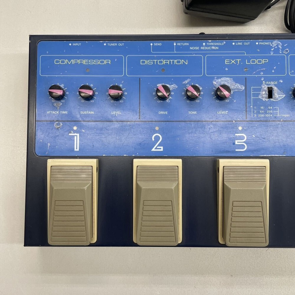 MAXON vintage analog multi-effector PUE5 AC adapter AC309 Working