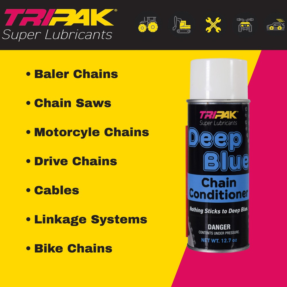 TRIPAK Deep Blue Chain Conditioner - Advanced Anti-Wear Formula (6 Pack)