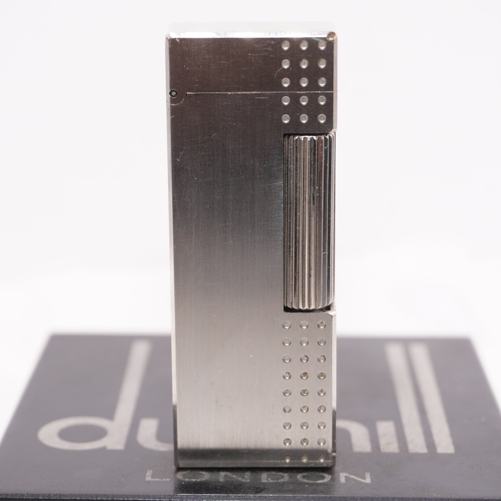 Dunhill Lighter Chromium plate Pindot Pattern_Ultrasonically cleaned _Working