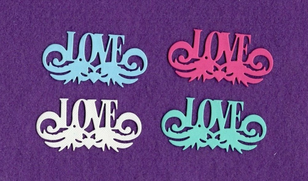 LOVE  # 24 die cuts scrapbook cards