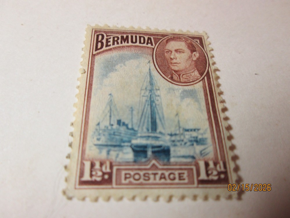 "BERMUDA STAMP. 1 1/2 D, MNH.