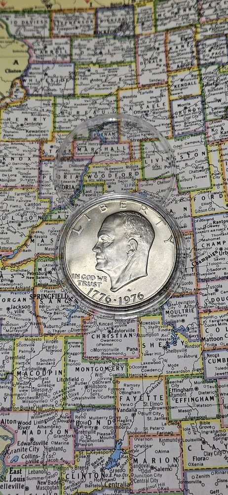 Silver 1776 - 1976 S Eisenhower Dollar Bicentenial Type 1