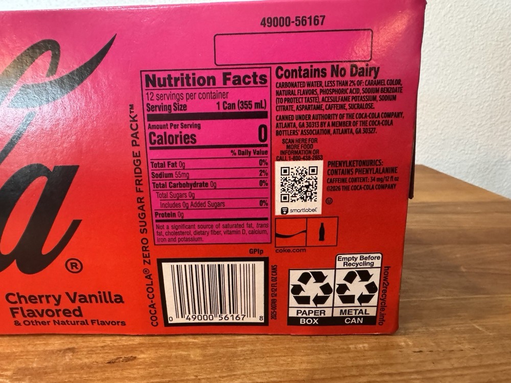 Coca-Cola ZERO CHERRY FLOAT 12 Pack 12oz Cans USA 10/2026 fridge pack NEW