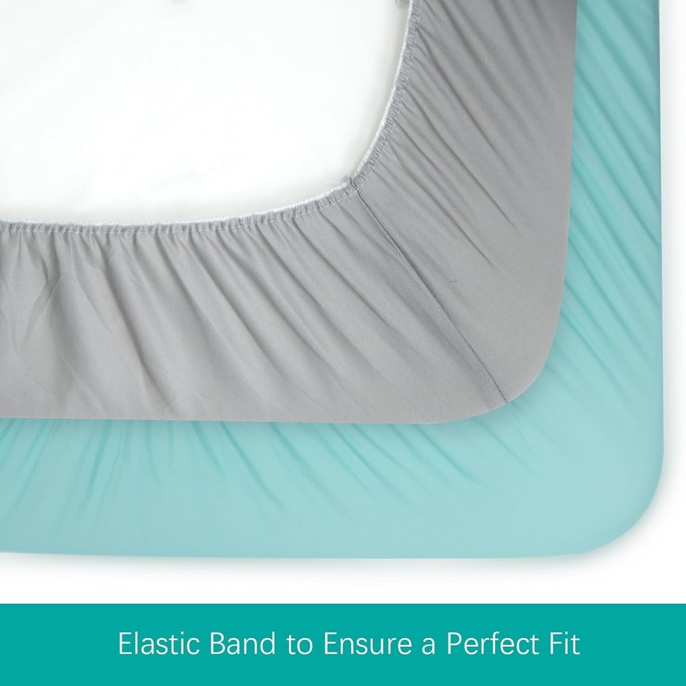 Pack N Play Sheets Fitted 2 Pack Portable Playard/Mini Crib Sheets Soft 38"x26"