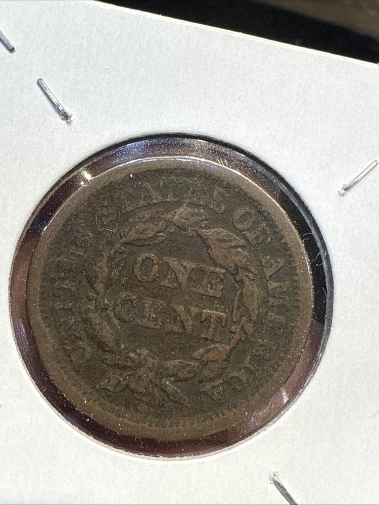 1853 Braided Hair Large Cent Low Grade