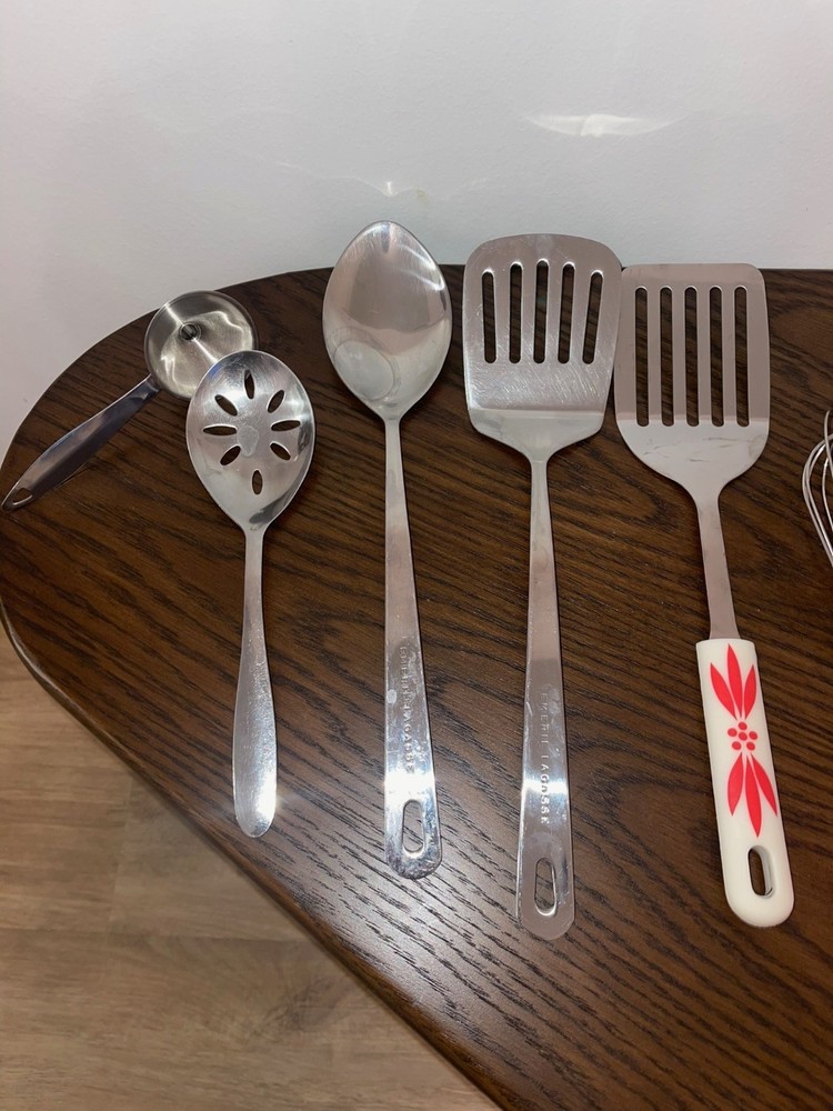 Kitchen Utensil Bundle Stainless Steel + Measuring Cups & Spoons (15 pcs)