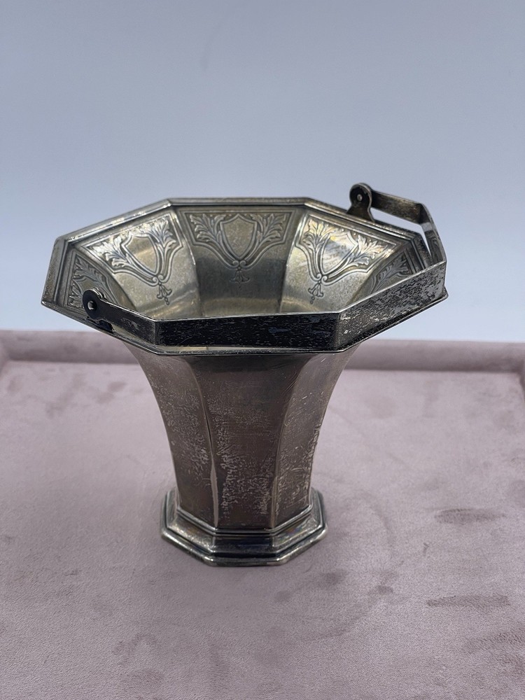 Antique Sterling Silver Tiffany & Co Vase With Top Handle