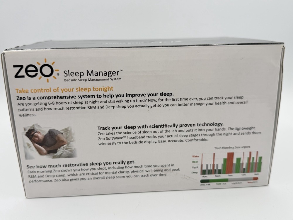Zeo Sleep Manager with Sealed Headband & SoftWave Sensor *SEALED BOX