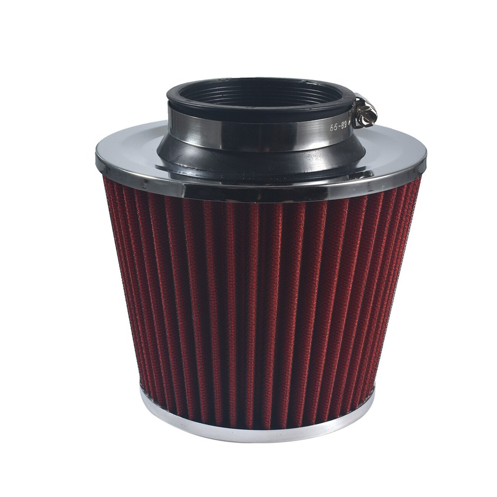 Red 3" 76mm Performance High Flow Cold Air Intake Cone Replacement Dry Filter