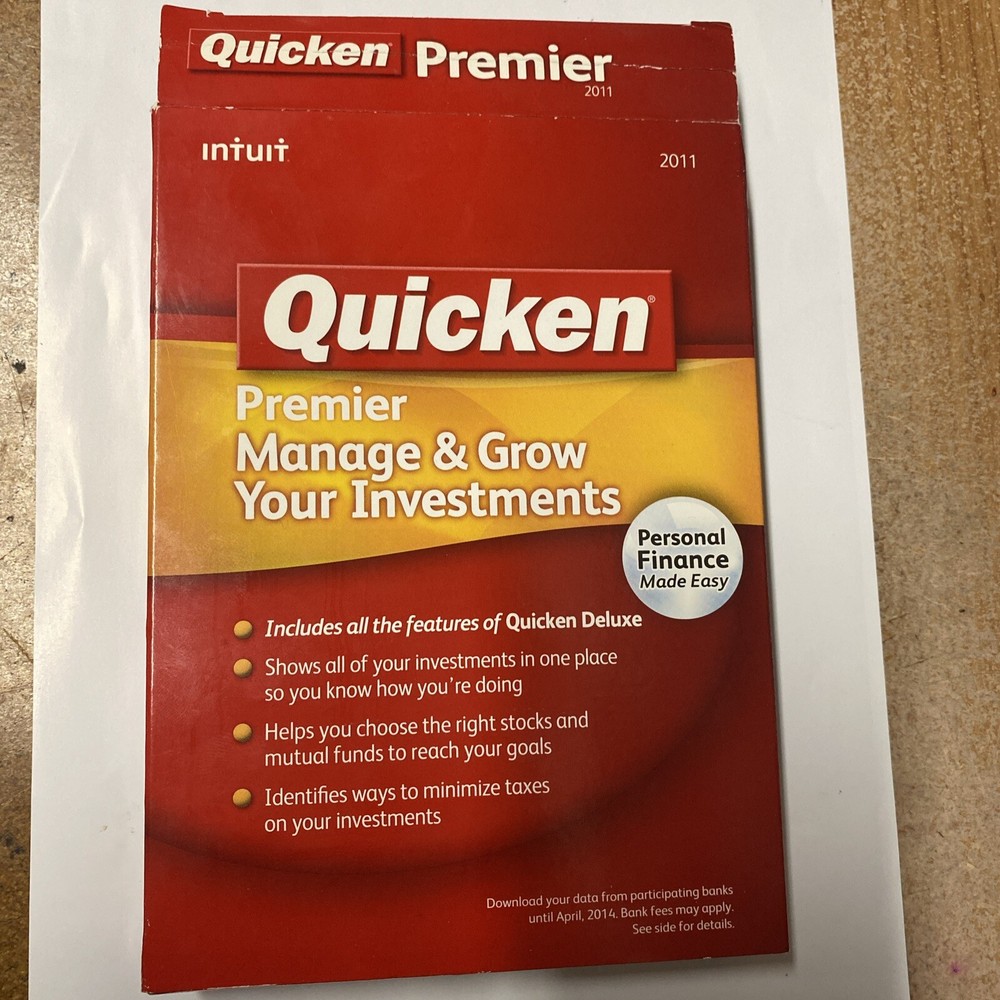 Quicken  Premier 2011 for Windows VG