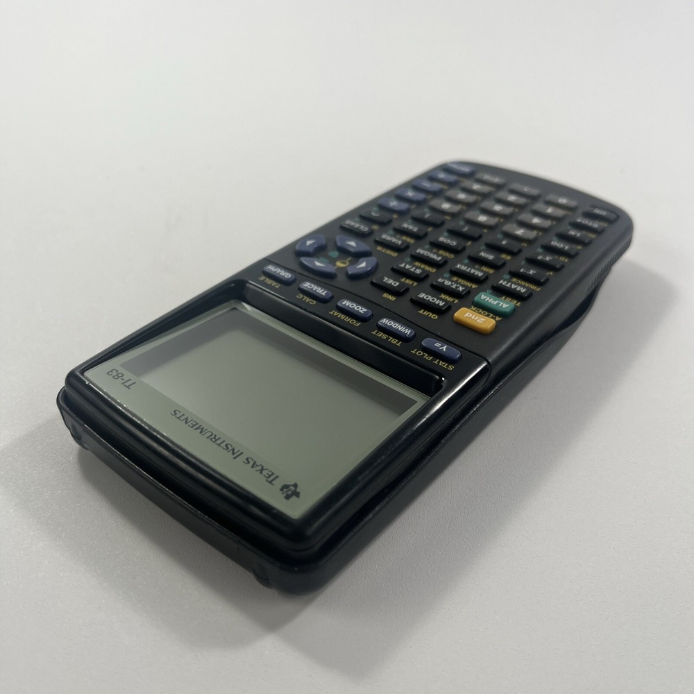 Texas Instruments TI-83 Graphing Calculator Black With Cover
